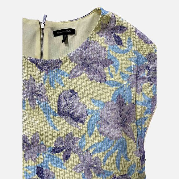 Massimo Dutti Floral Micro Sequin Floral Tunic Dress~M~ Fun, Occasion, Summer - Picture 5 of 8